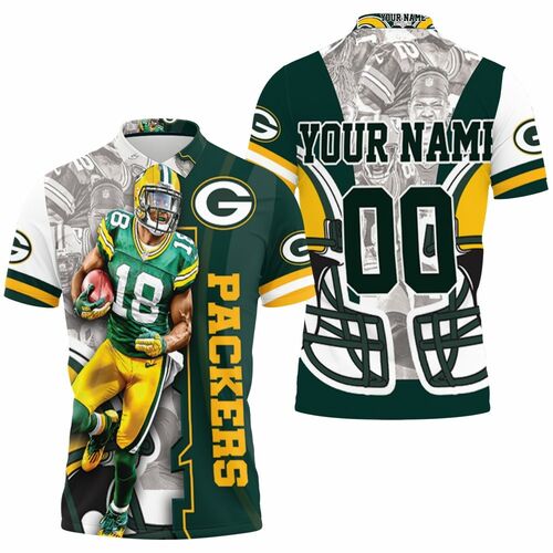 Randall Cobb 18 Green Bay Packers Thanks Nfc North Winner Personalized 3D All Over Print Polo Shirt