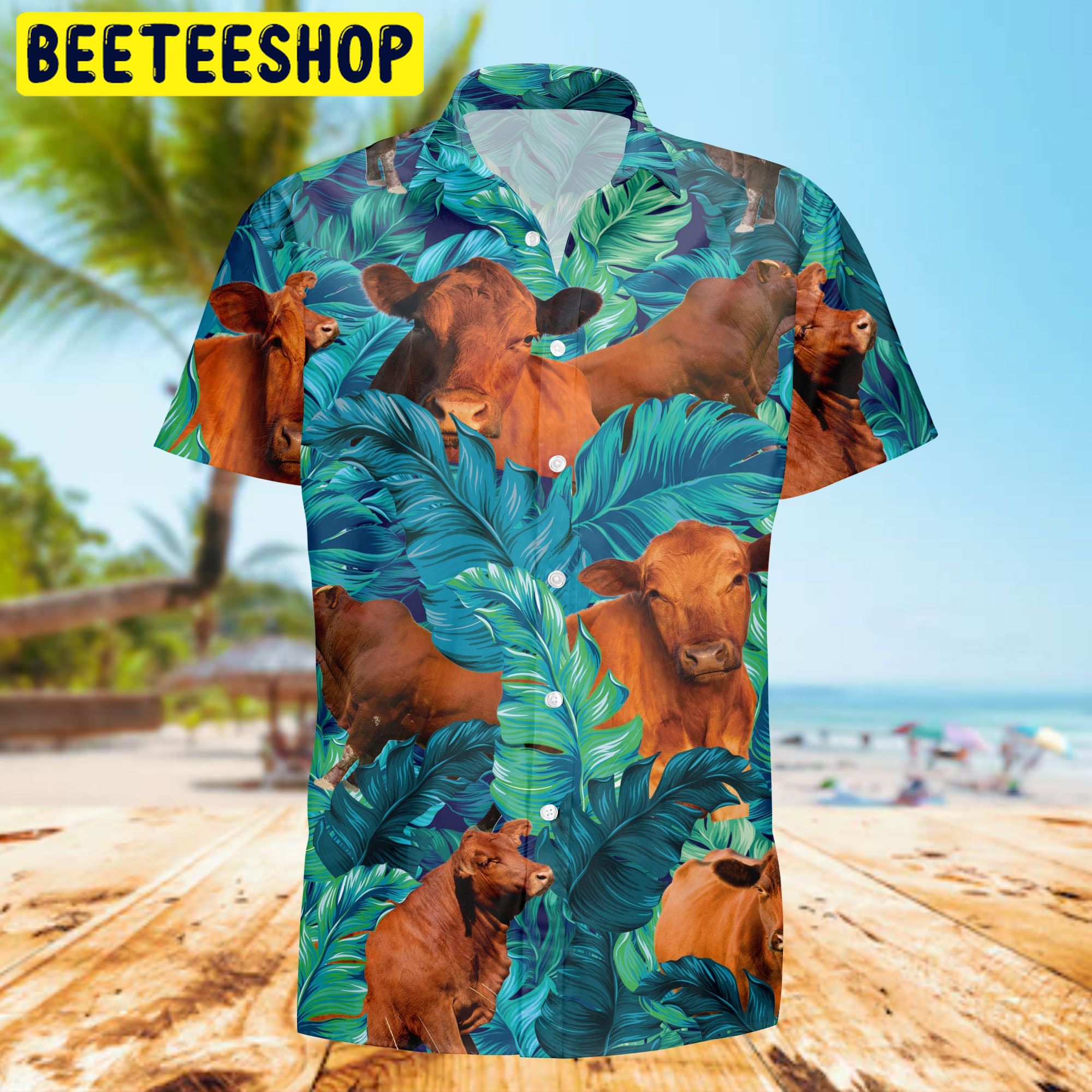 Red Angus Cattle Trending Hawaiian Shirt - Beeteeshop
