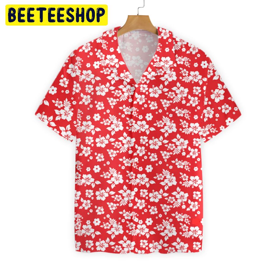 Red Floral Flower Trending Hawaiian Shirt