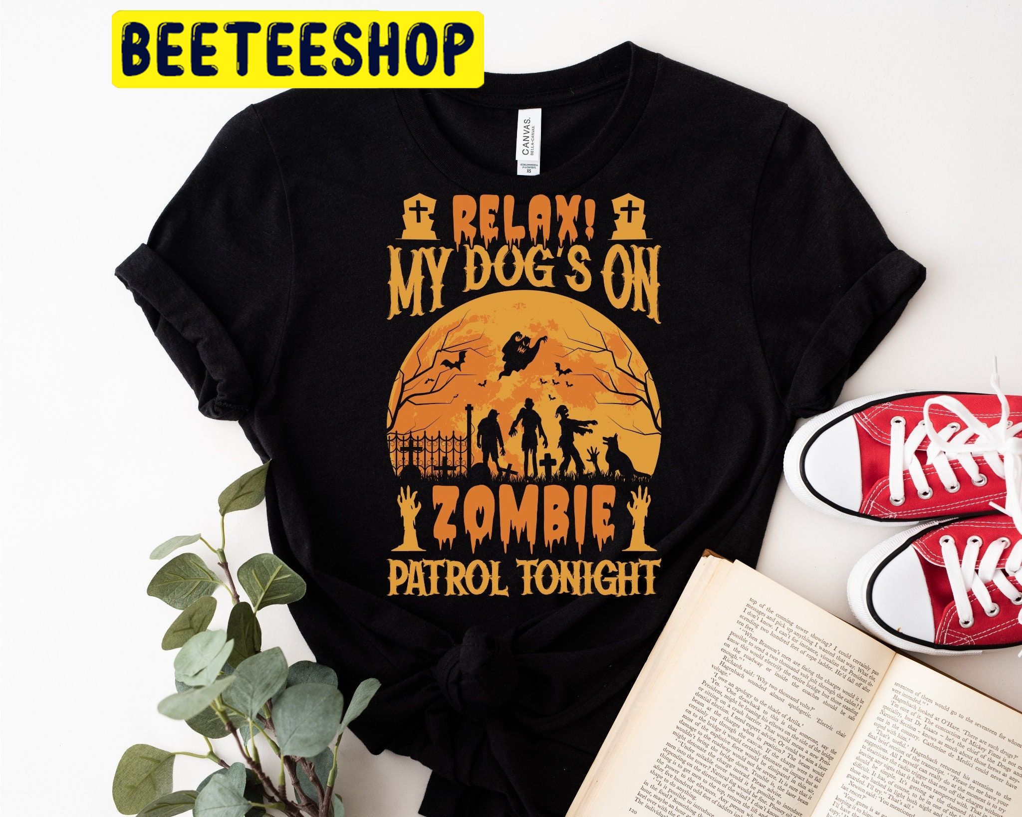 Relax My Dog’s On Zombie Patrol HalloweenTrending Unisex Shirt