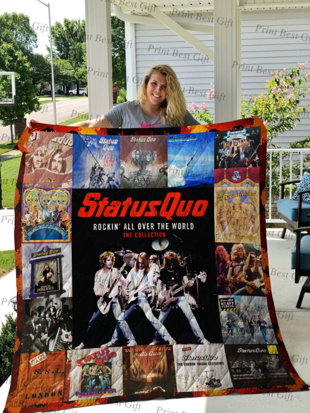 Rick Parfitt Albums Cover Poster Quilt Blanket