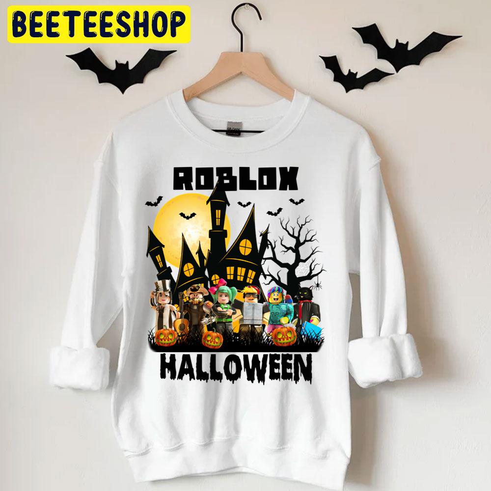 Roblox T-shirt // bat themed halloween top w/ skirt 🖤🧡