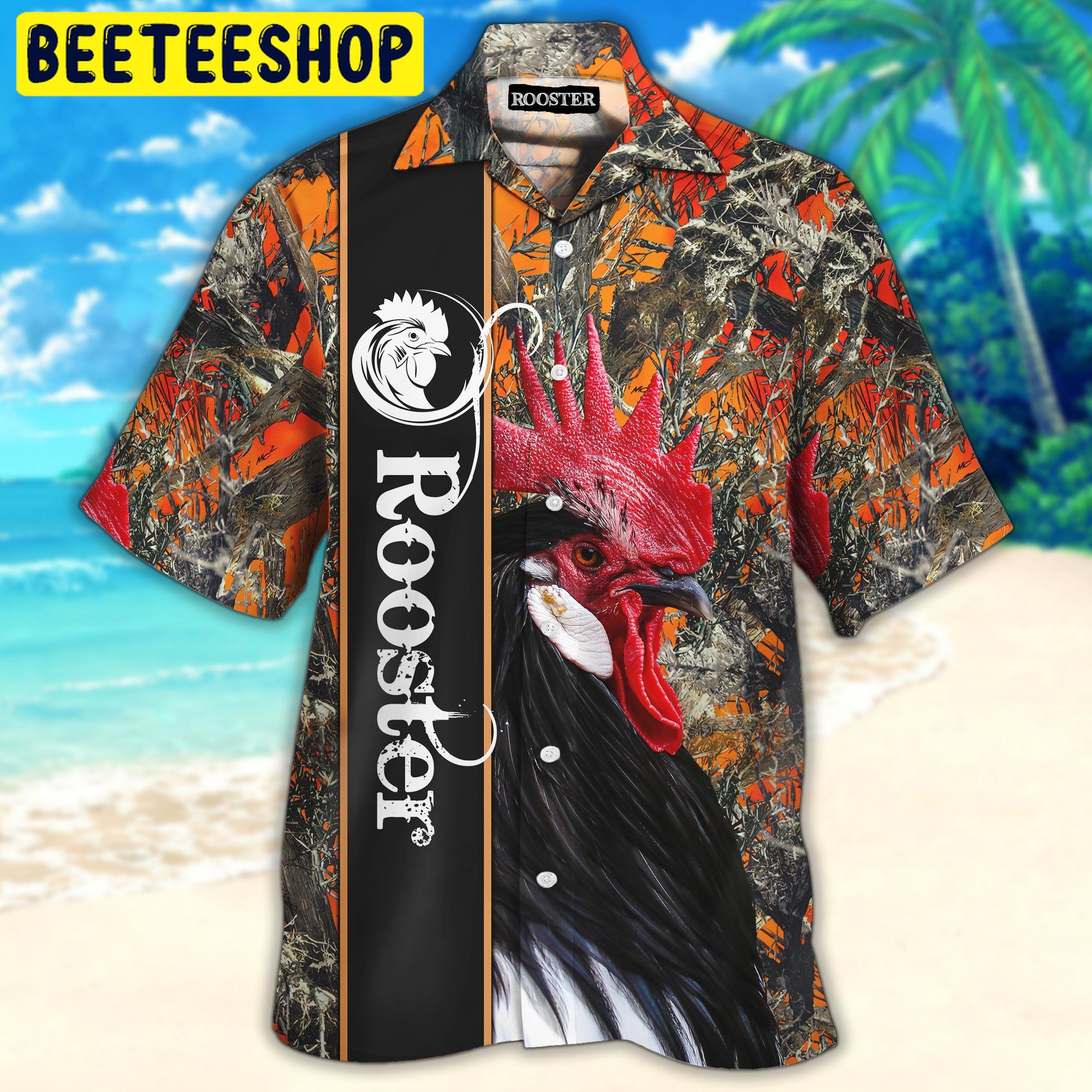 Rooster Aloha 3D All Over Printed Trending Hawaiian Shirt