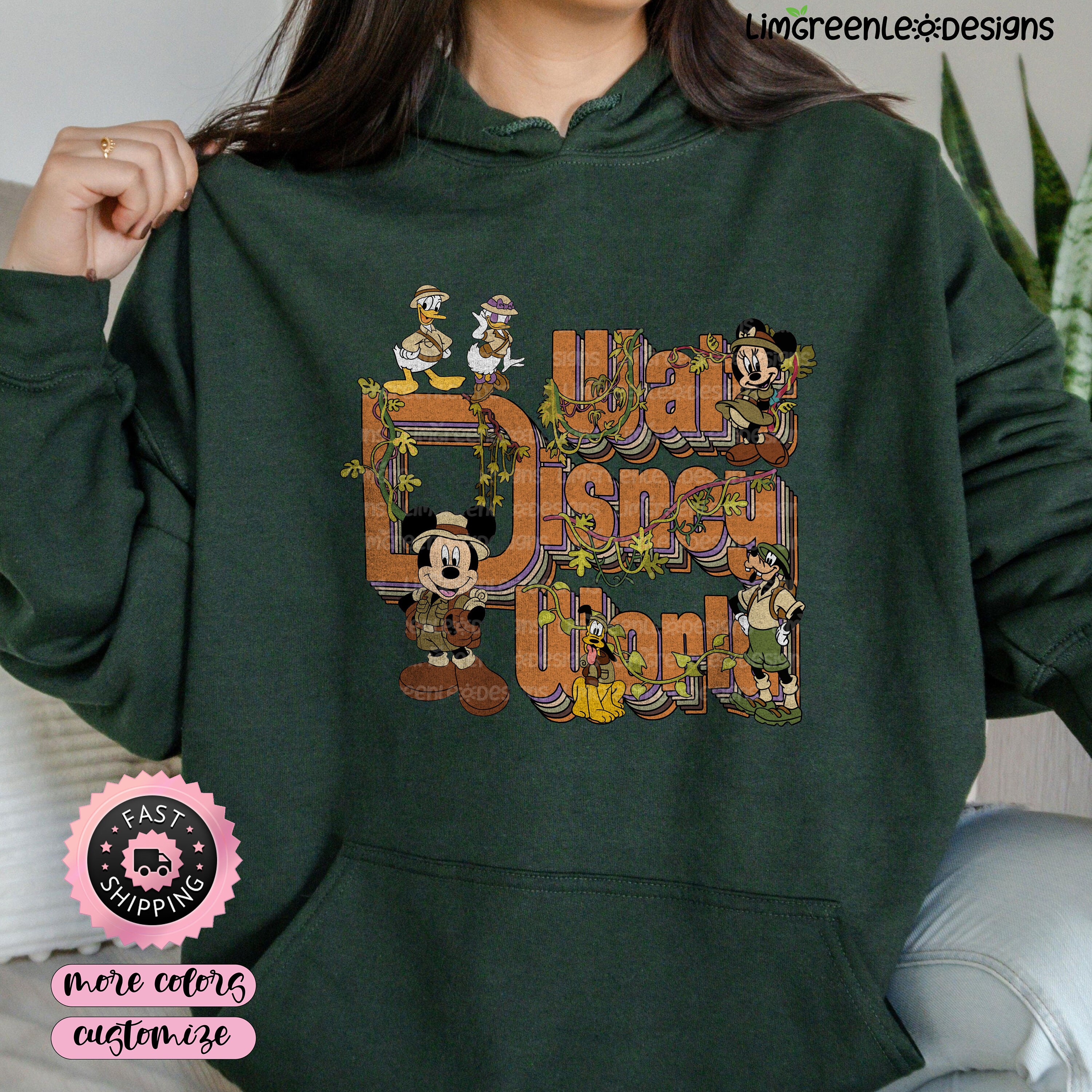 Safari Walt Disney World Disney Safari Trip Mickey And Friends Trending Unisex Hoodie