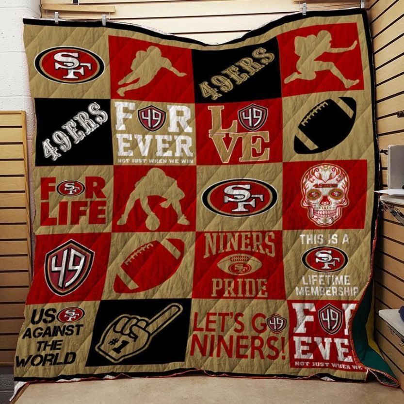 San Francisco 49ers Forever Not Just When We Win Quilt Blanket Great Customized Blanket Gifts For Birthday Christmas Thanksgiving