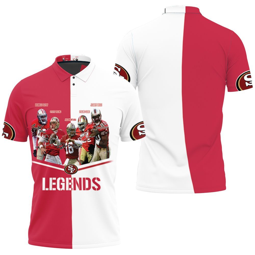 San Francisco 49ers Legends 3D All Over Print Polo Shirt