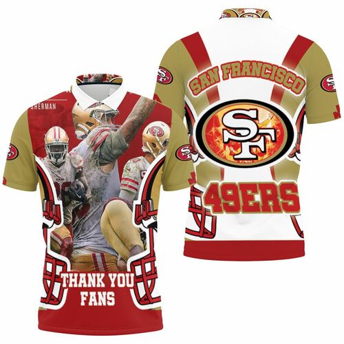 San Francisco 49ers Thank You Fans 3D All Over Print Polo Shirt