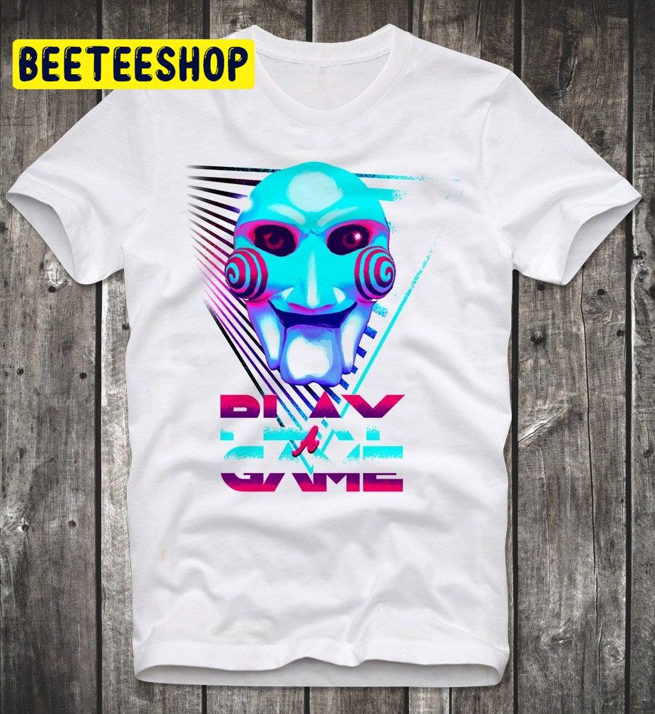 Saw Jingsaw Play A Game Retrowave Synthwave Vaporwave Neon Pastel Trending Unisex Shirt