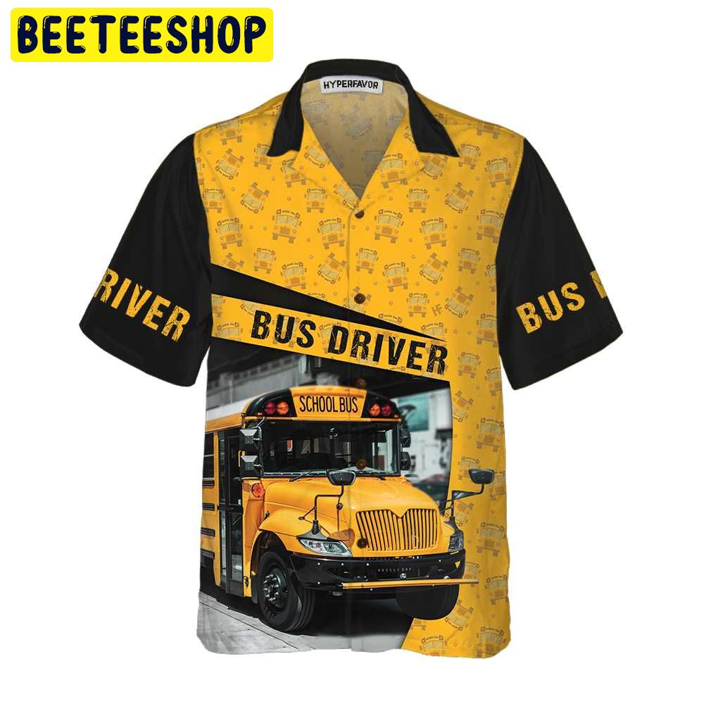 School Bus Driver Safely Delivering Trending Hawaiian Shirt