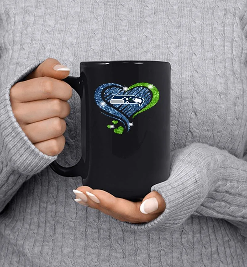 Seattle Seahawks Diamond Hear Mug