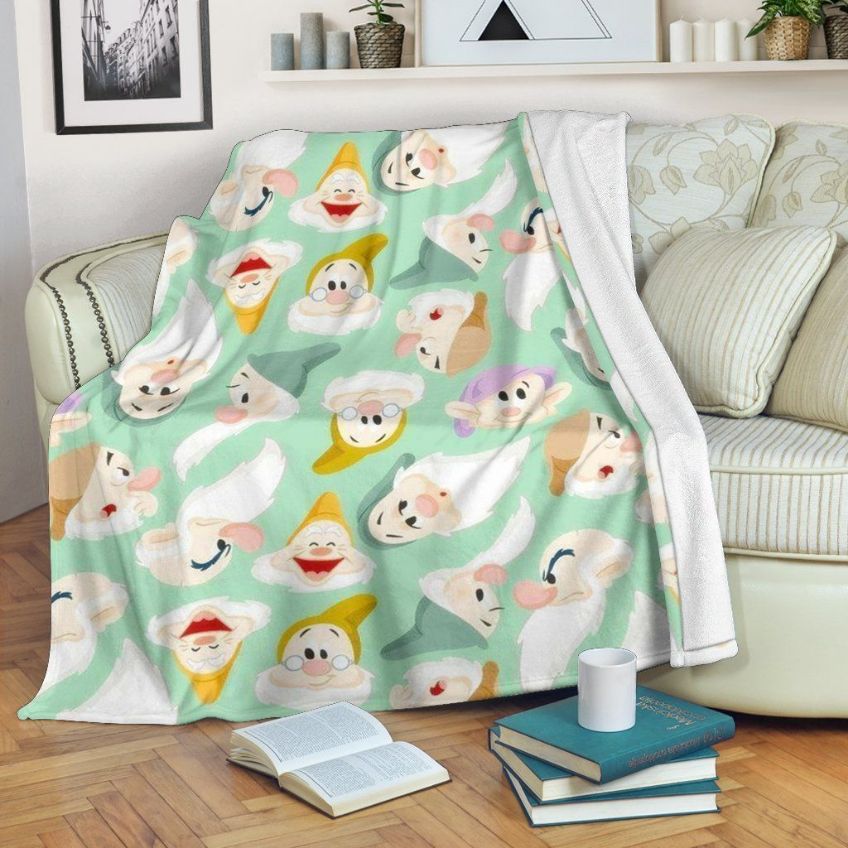 Seven Dwarfs For Who Love Cartoon Fleece Blanket Throw Blanket