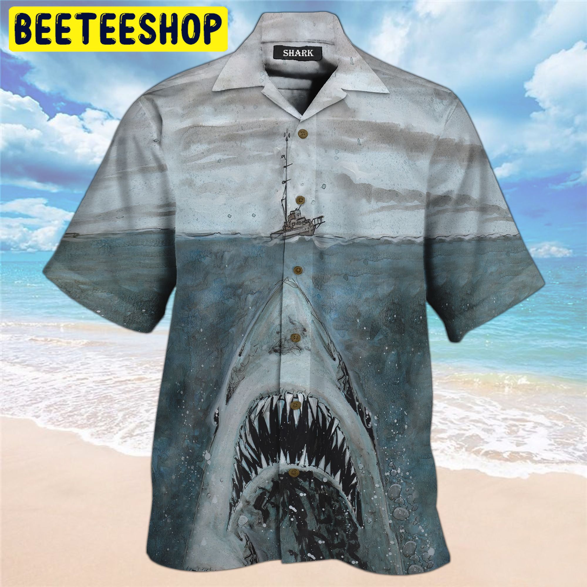 Shark Mouth 3D All Over Printed Trending Hawaiian Shirt