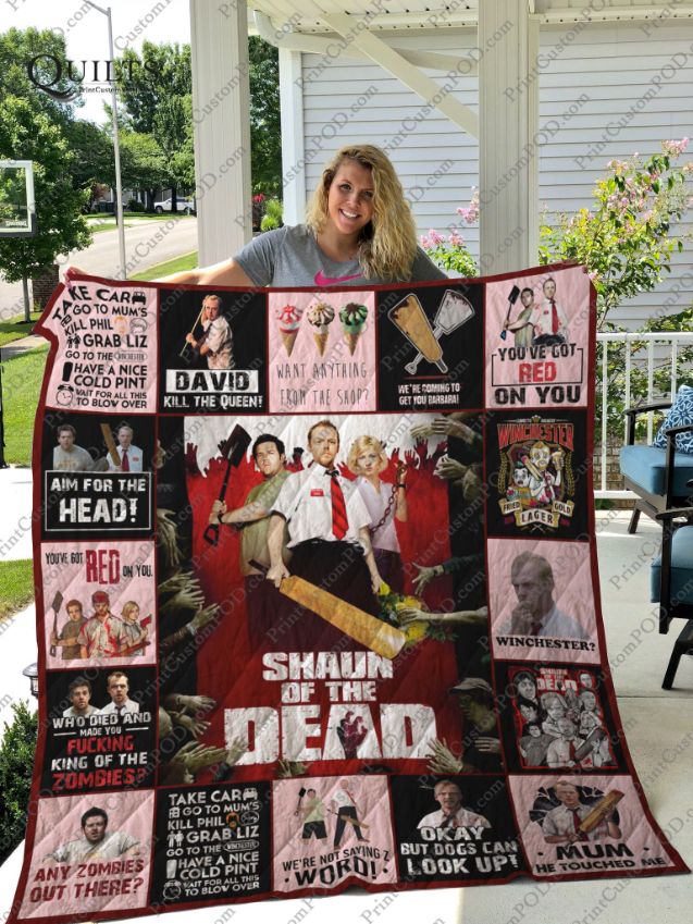 Shaun Of The Dead Quilt Blanket