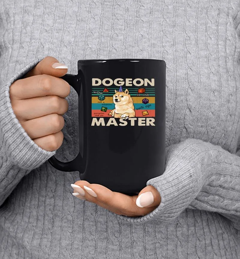 Shiba Inu Dogeon Dungeon Master Vintage Mug