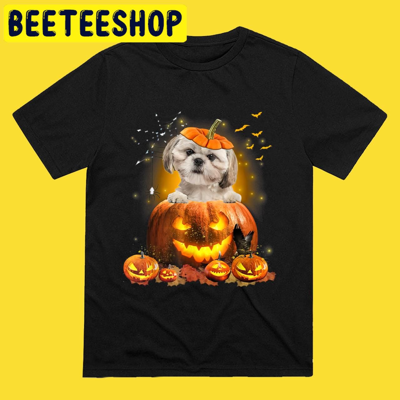 Shih Tzu PumpkinFunny Cute Dog Lover Halloween Trending Unisex T-Shirt