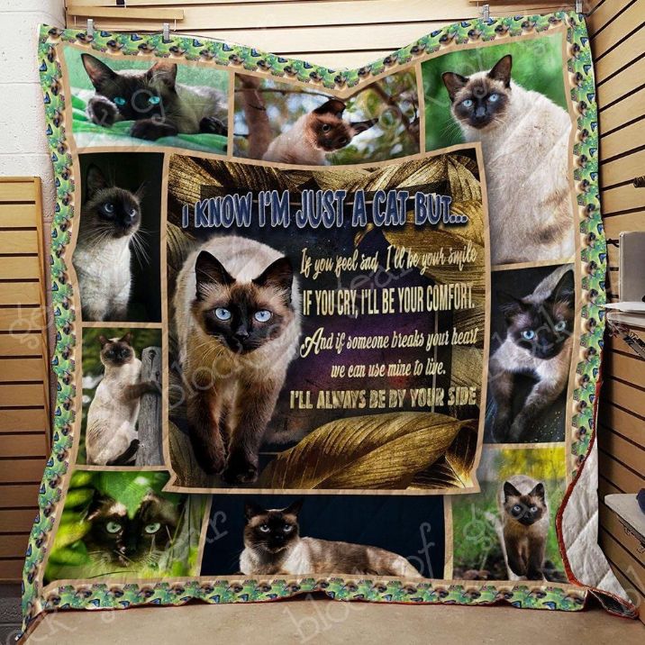 Siamese Cat Quilt Blanket