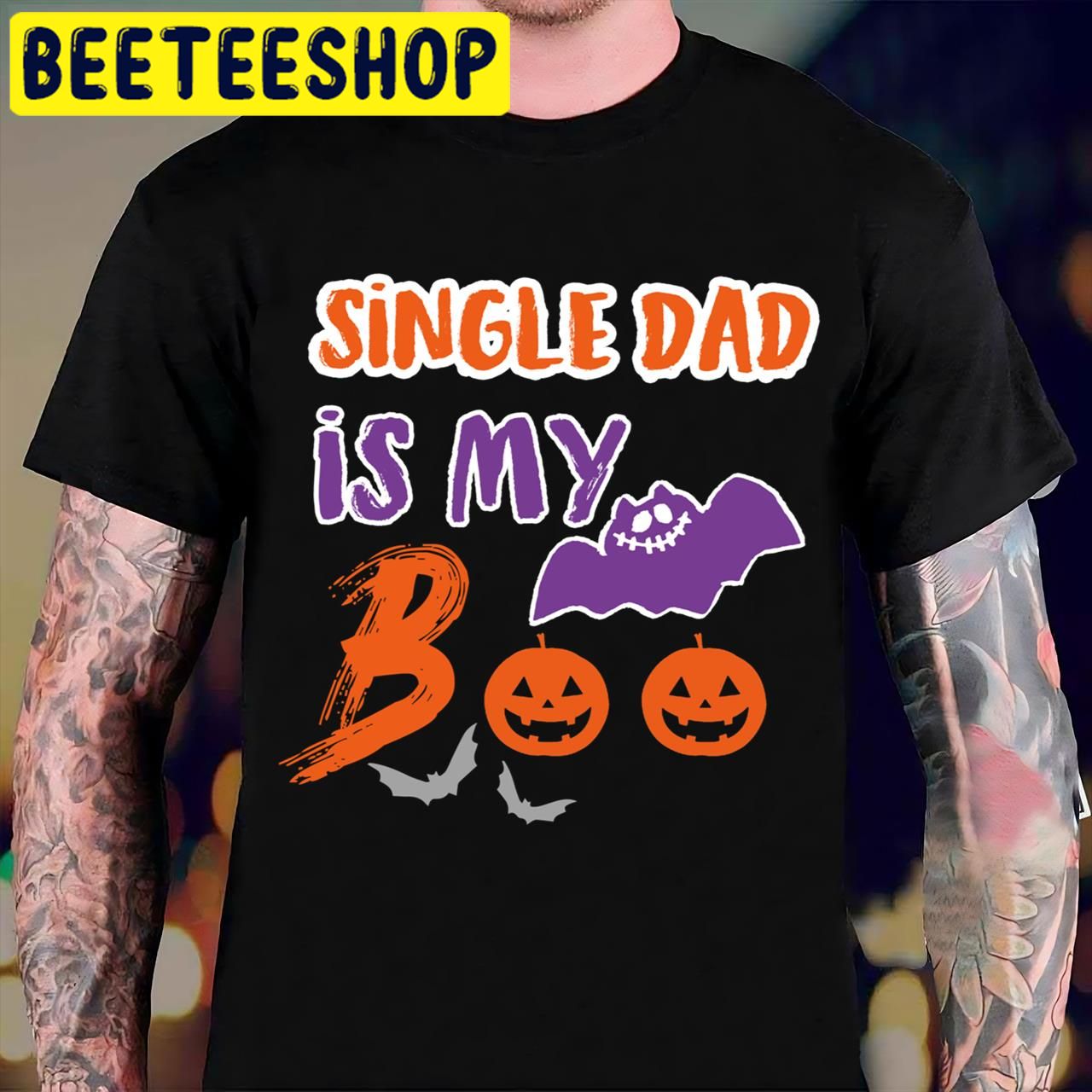 Single Dad Is My Boo Single Dad Halloween Trending Unisex T-Shirt