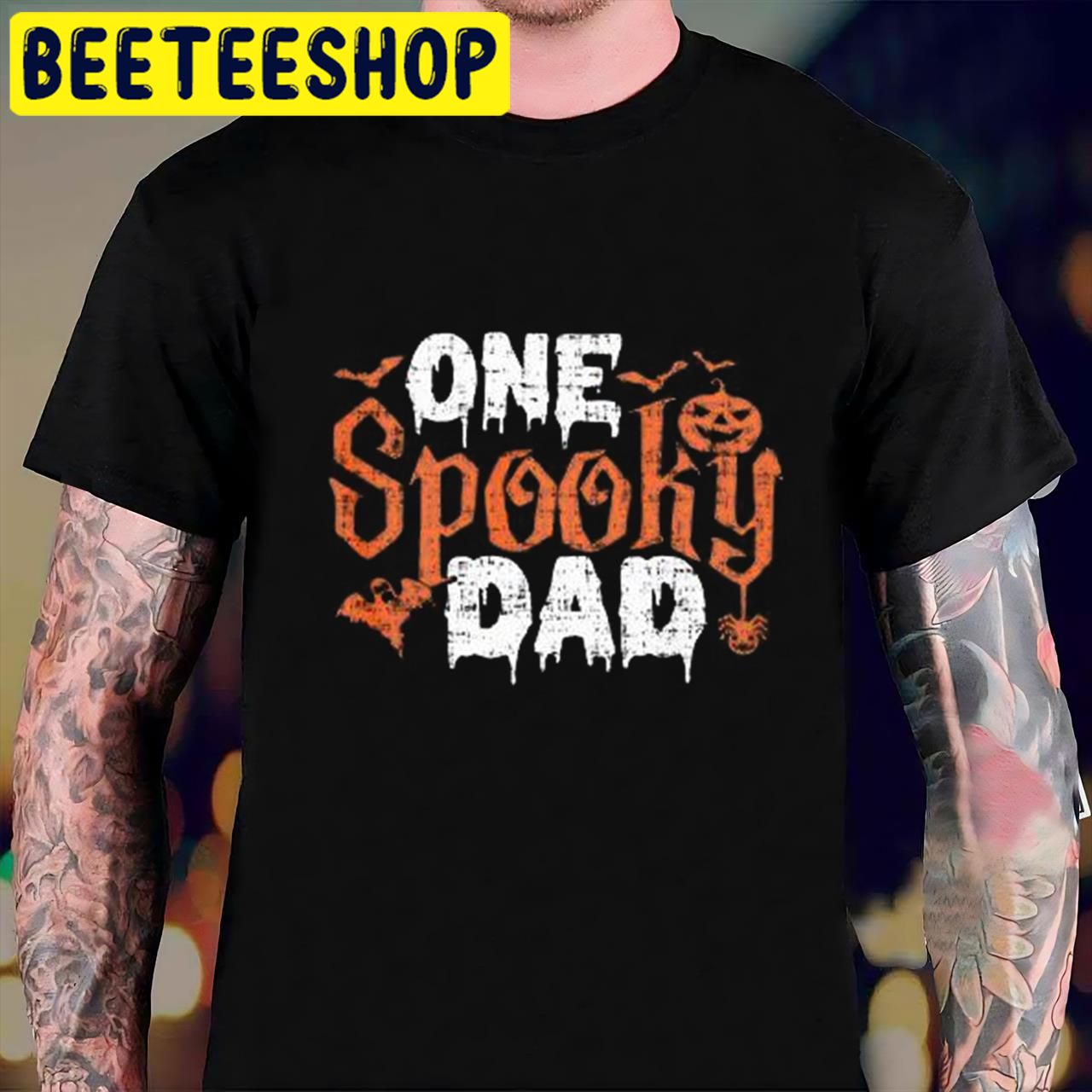 Single Dad One Spooky Dad Funnys for Dad Halloween Trending Unisex T-Shirt