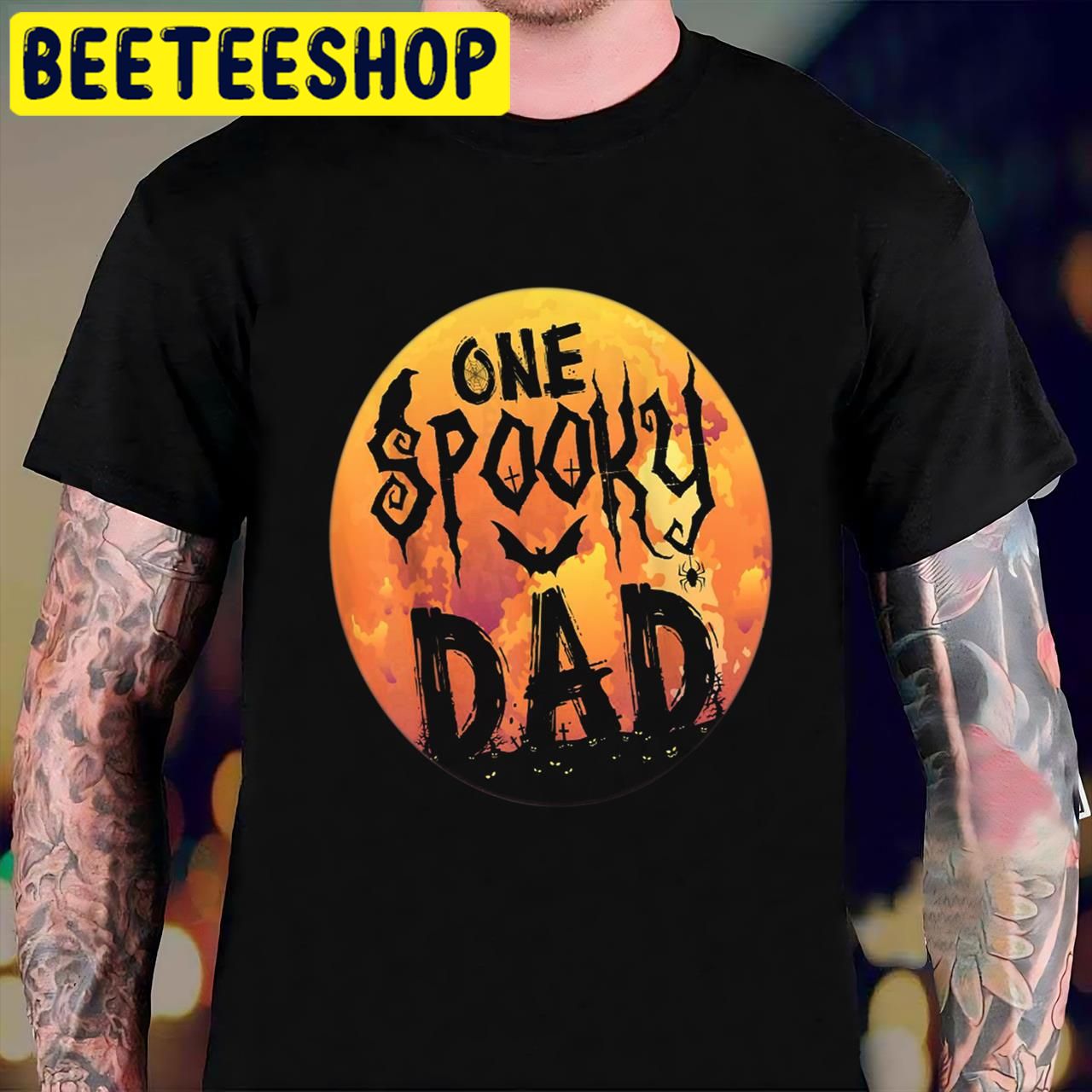 Single Dad One Spooky Dad Scary Horror Night Halloween Trending Unisex T-Shirt