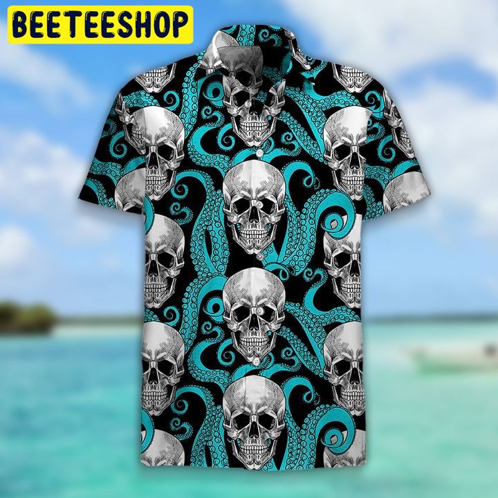 Skull And Tentacles Of The Octopus Trending Hawaiian Shirt - Beeteeshop