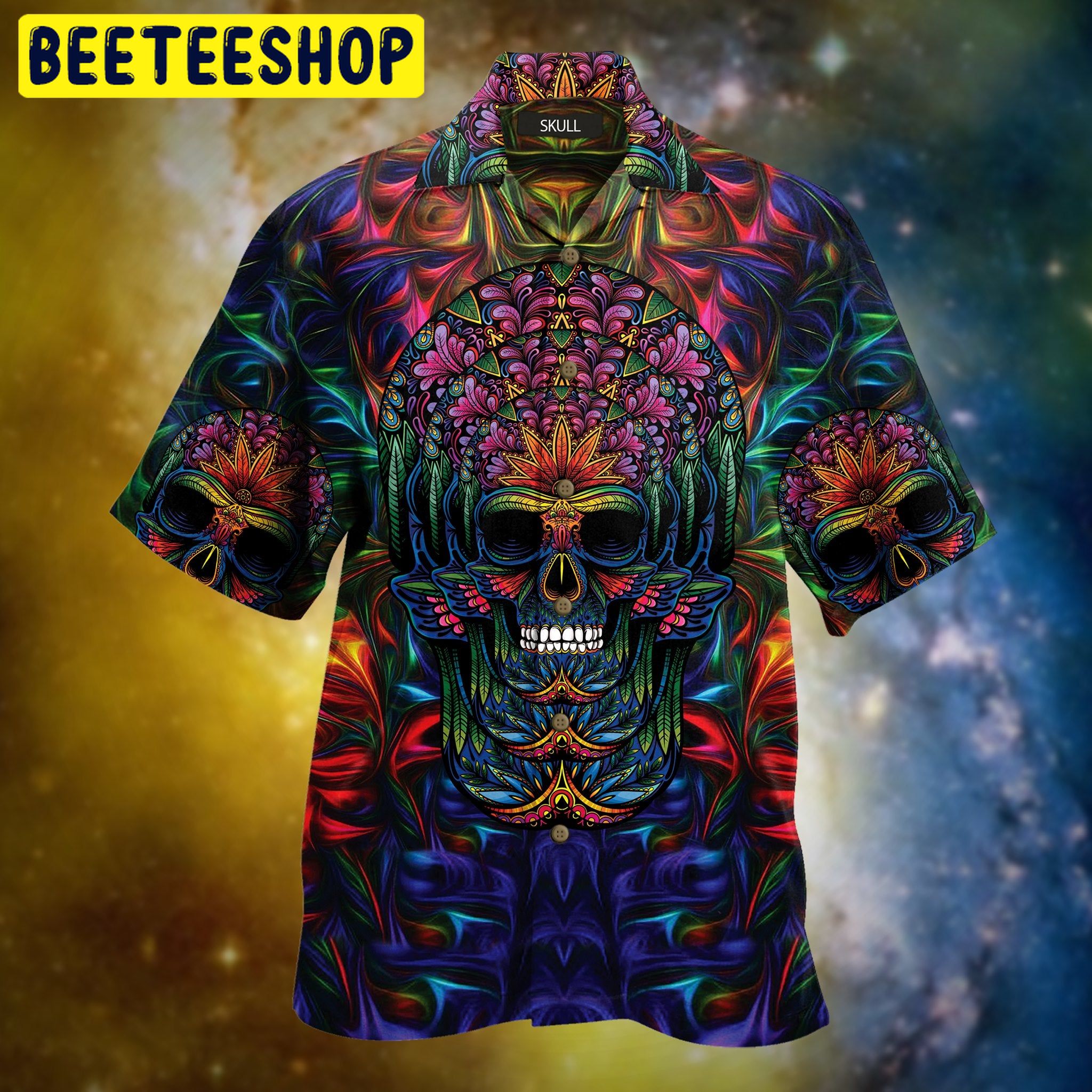 Skull Colorful 3D Trending Hawaiian Shirt