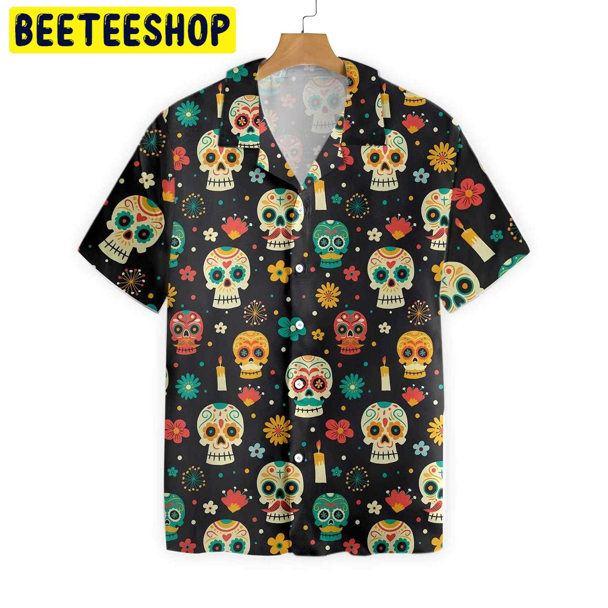 Skull Day Of The Dead Pattern Flower Trending Hawaiian Shirt