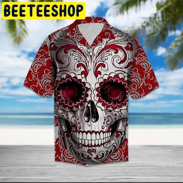 Skull Floral Hawaiian Shirt