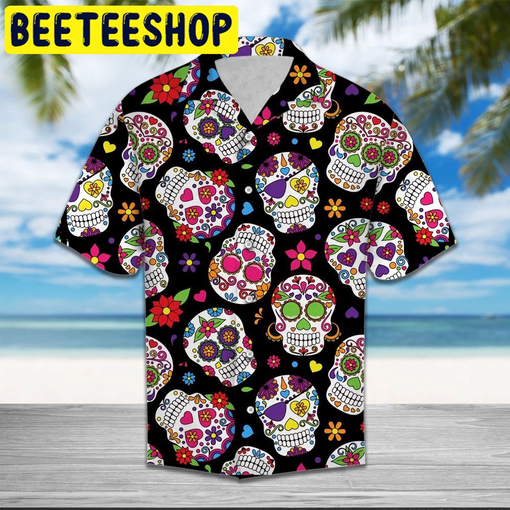 Skull Flower Hawaiian Shirt