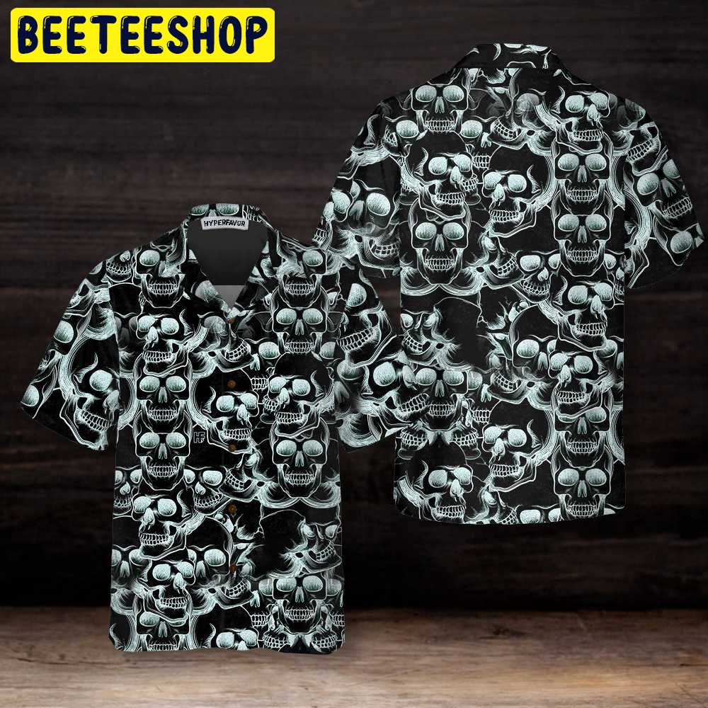 Skull Head Drawing Pattern Trending Hawaiian Shirt