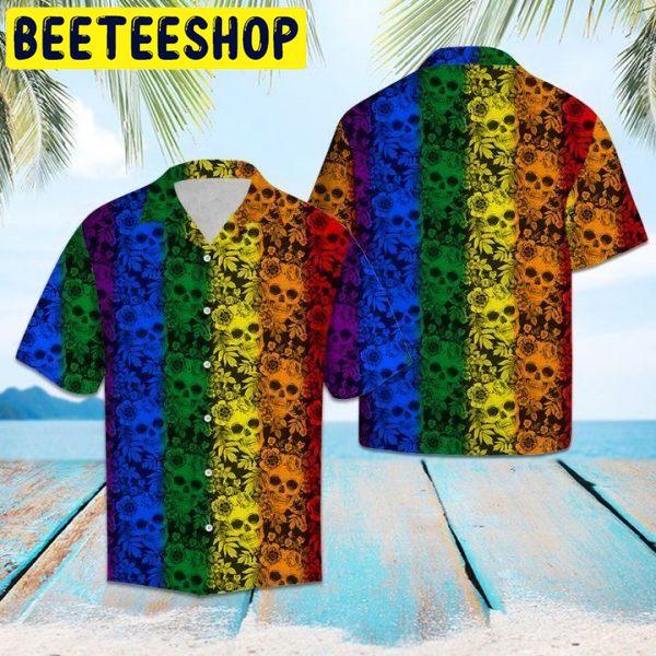 Skull Lgbt Color Hawaiian Shirt