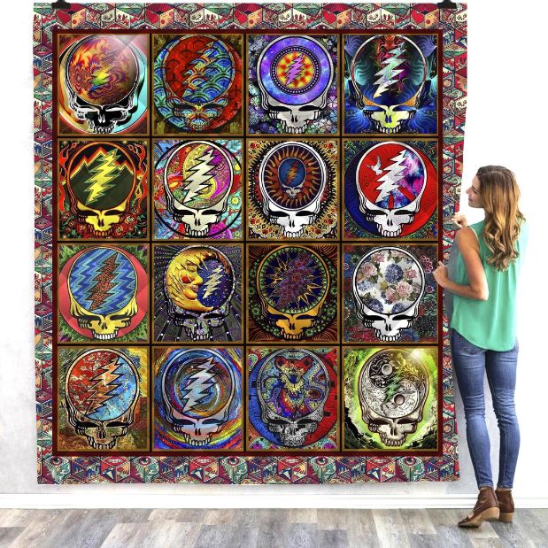 Skull Lover Quilt Blanket Great Customized Gifts For Birthday Christmas Thanksgiving Skull Lover