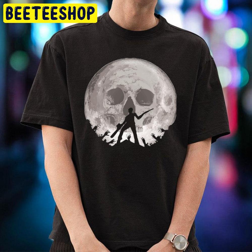 Skull Moon Evil Dead Halloween Trending Unisex T-Shirt