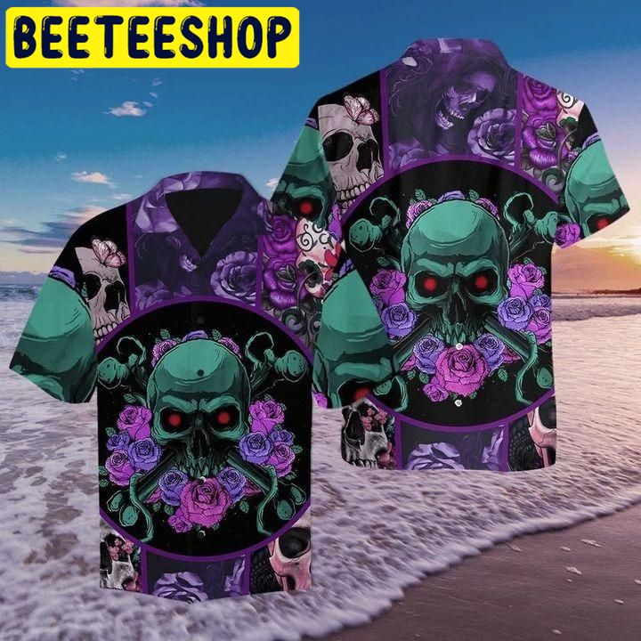 Skull Rose Hawaiian Shirt