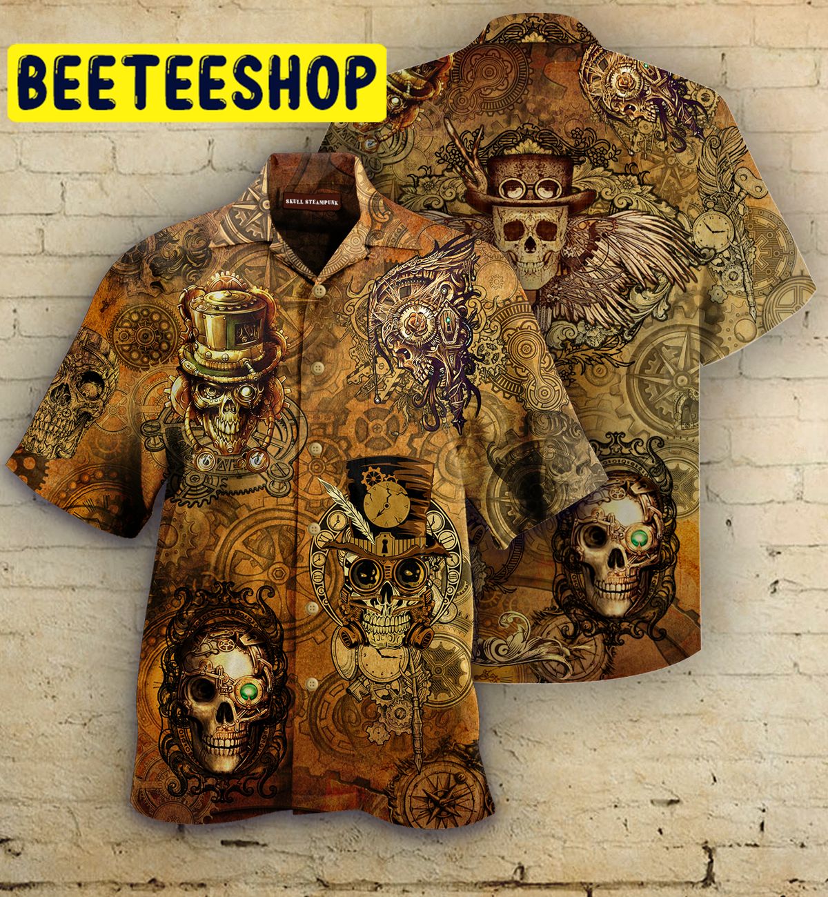 Skull Steampunk Hawaiian Shirt