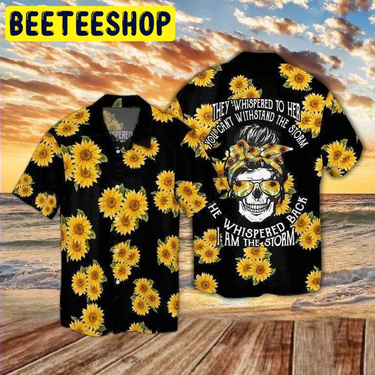 Skull Sunflower I’m The Storm Hawaiian Shirt