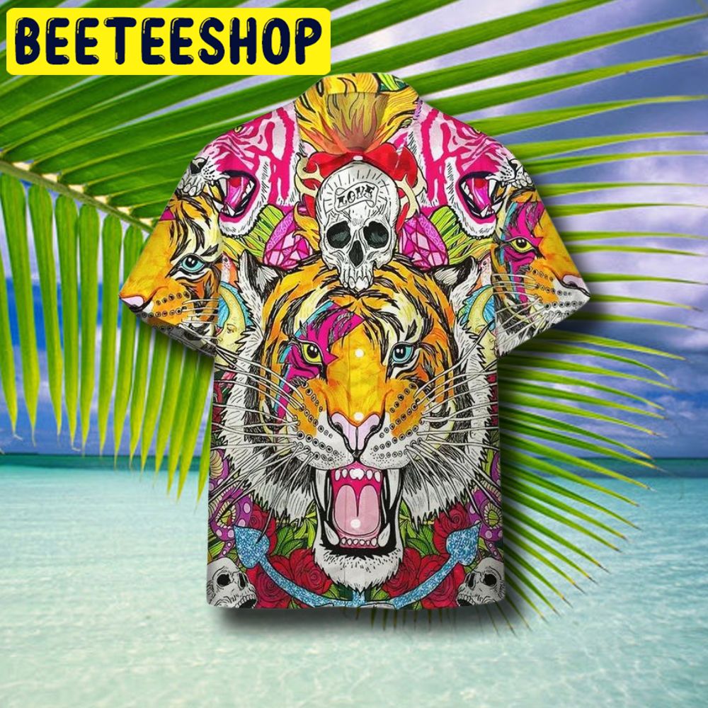 Skull Tiger Hawaiian Shirt