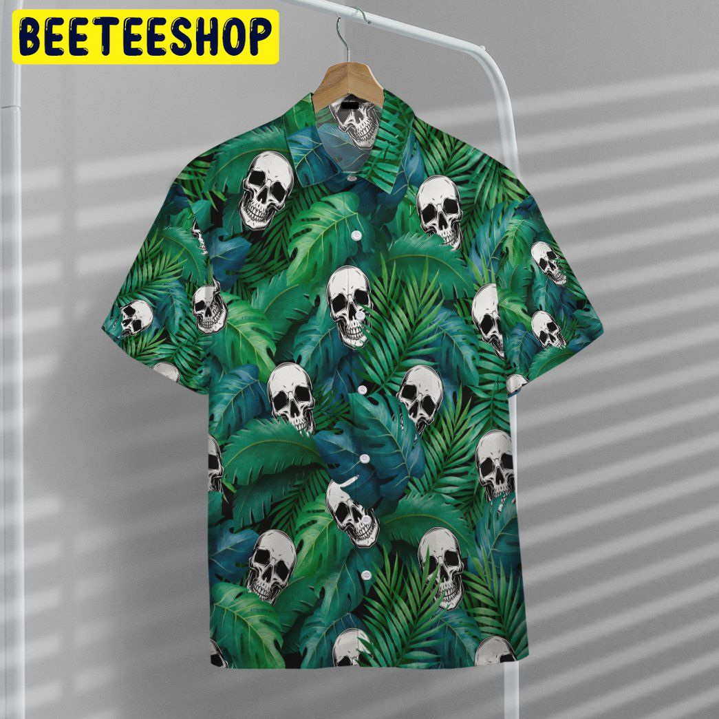 Skull Tropical 3D All Over Printed Trending Hawaiian Shirt