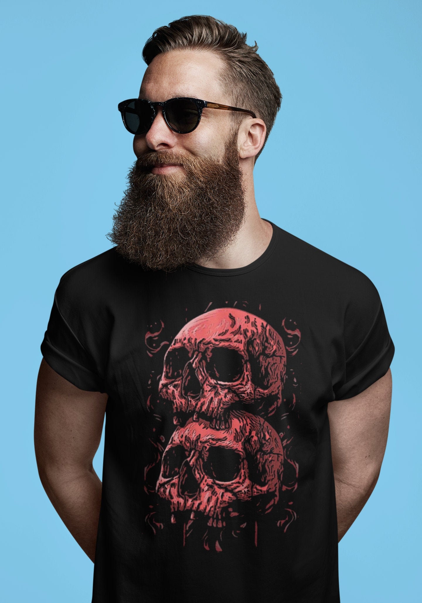 Skulls Skeleton Goth Halloween Shirt