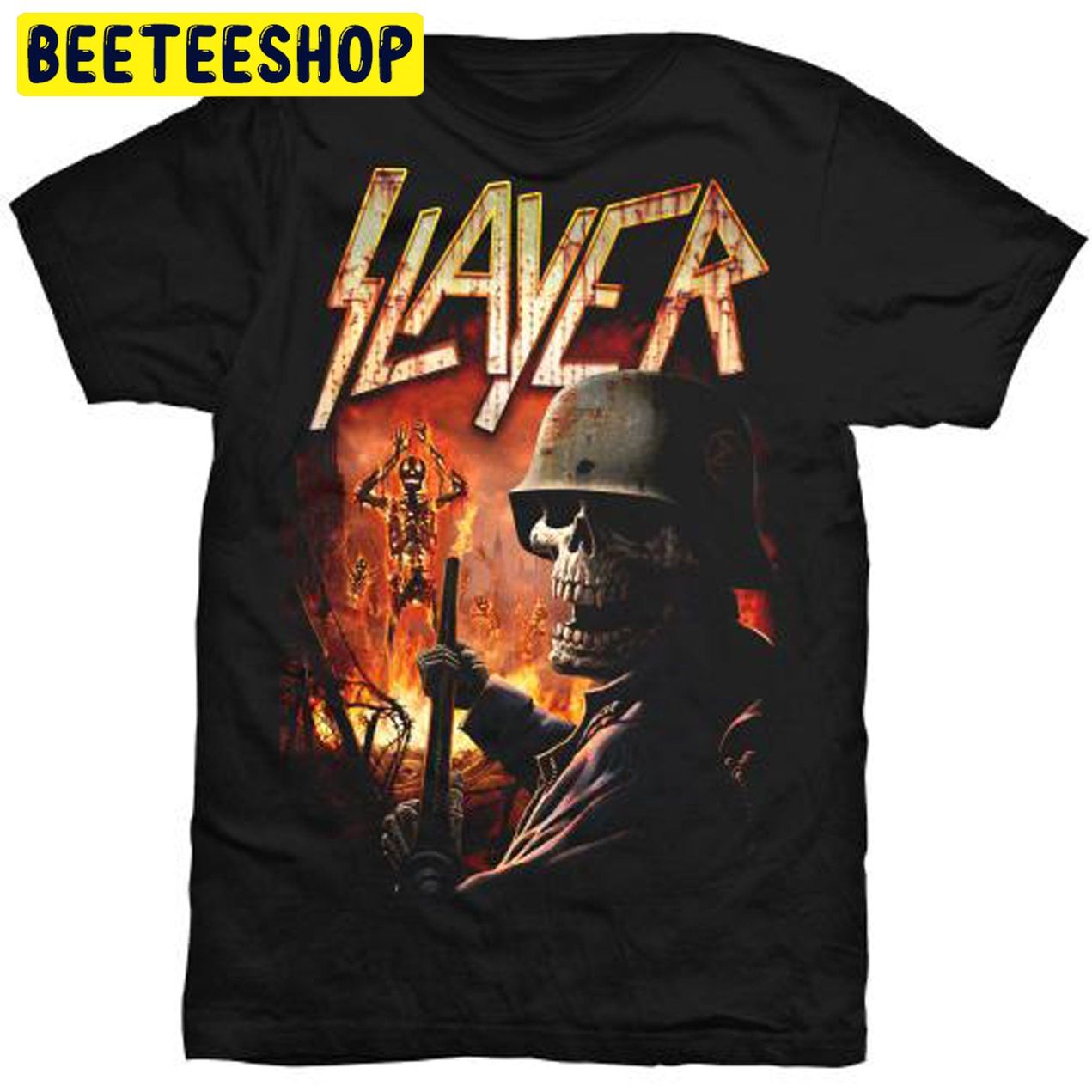 Slayer Burning Fire Thrash Metal Rock Trending Unisex Shirt