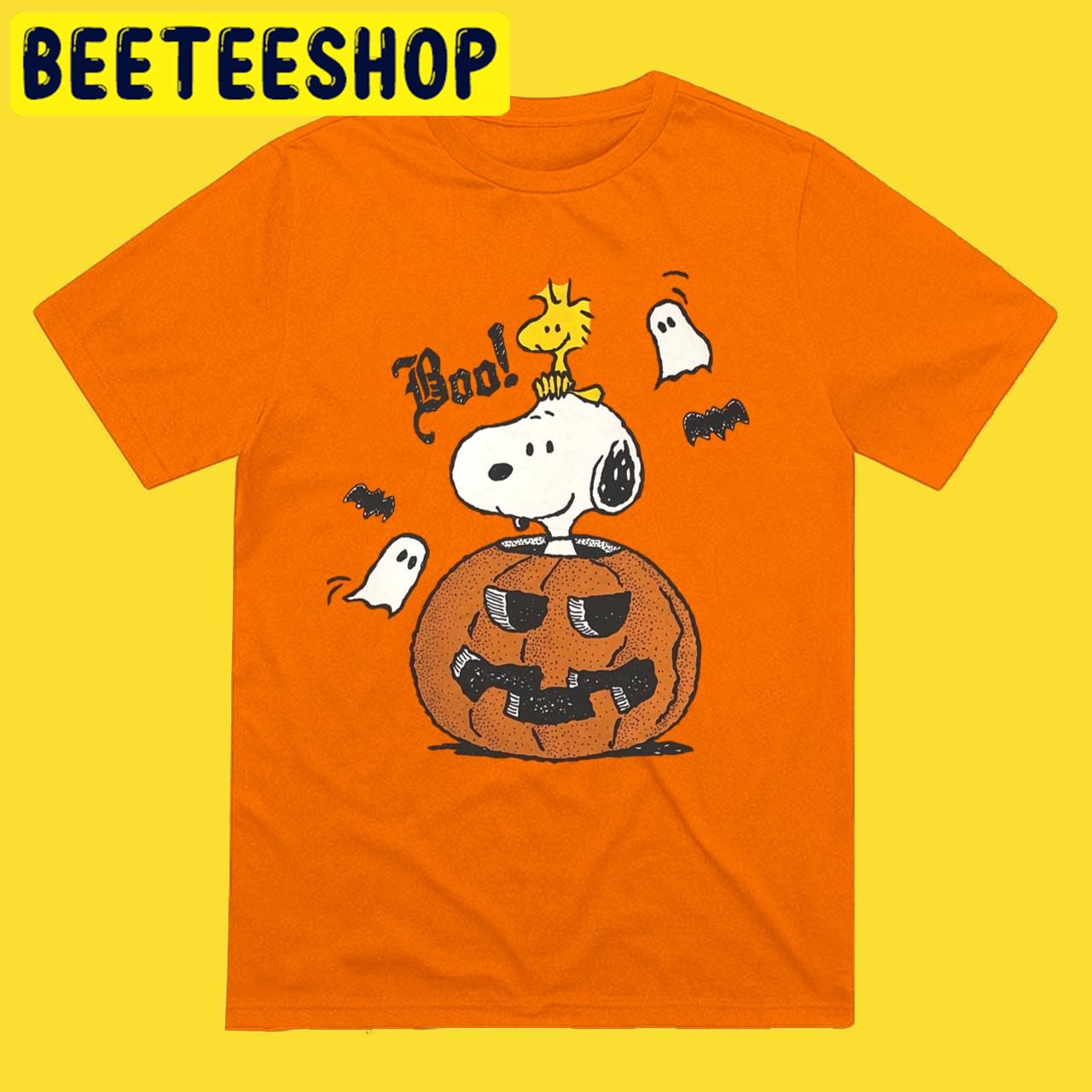 Snoopy Boo Ghost With Pumpkin Halloween Trending Unisex T-Shirt