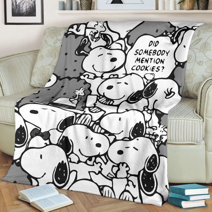 Snoopy Fleece Blanket Did Someone Mention Cookie Throw Blanket