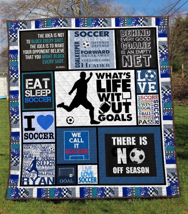 Soccer There Is No Off Season Quilt Blanket Great Customized Gifts For Birthday Christmas Thanksgiving Soccer Lover