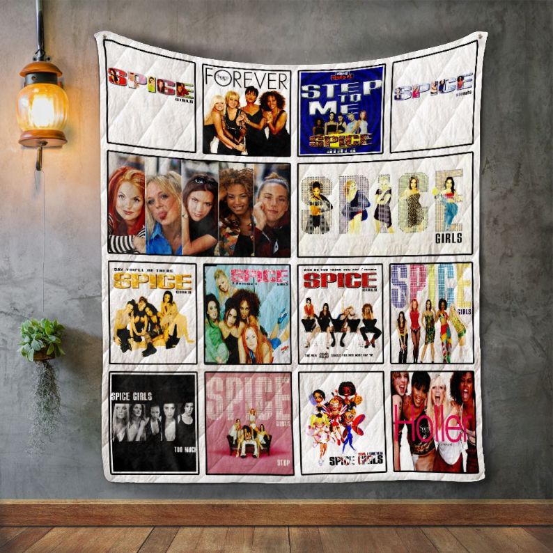 Spice Girls Album Covers Quilt Blanket