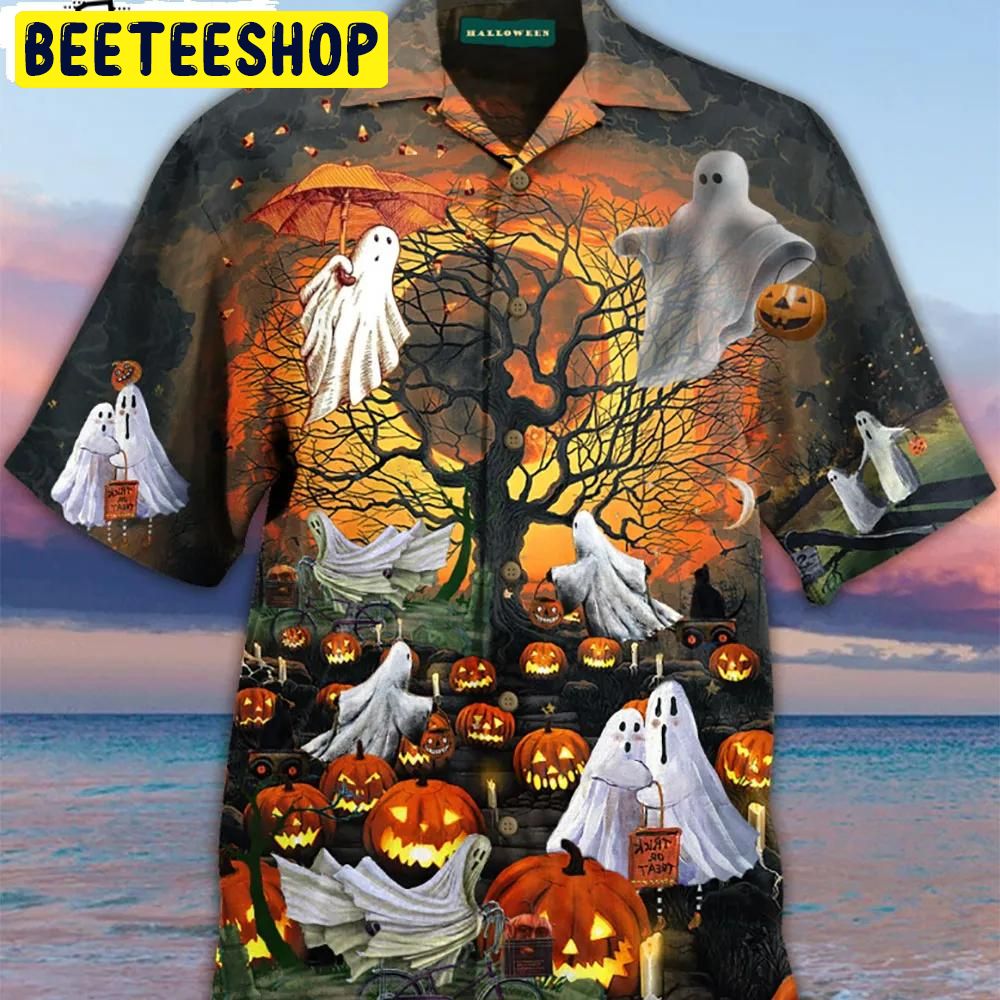 Spirit Aloha Ghouls Just Wanna Have Fun Unisex Halloween Hawaiian Shirt