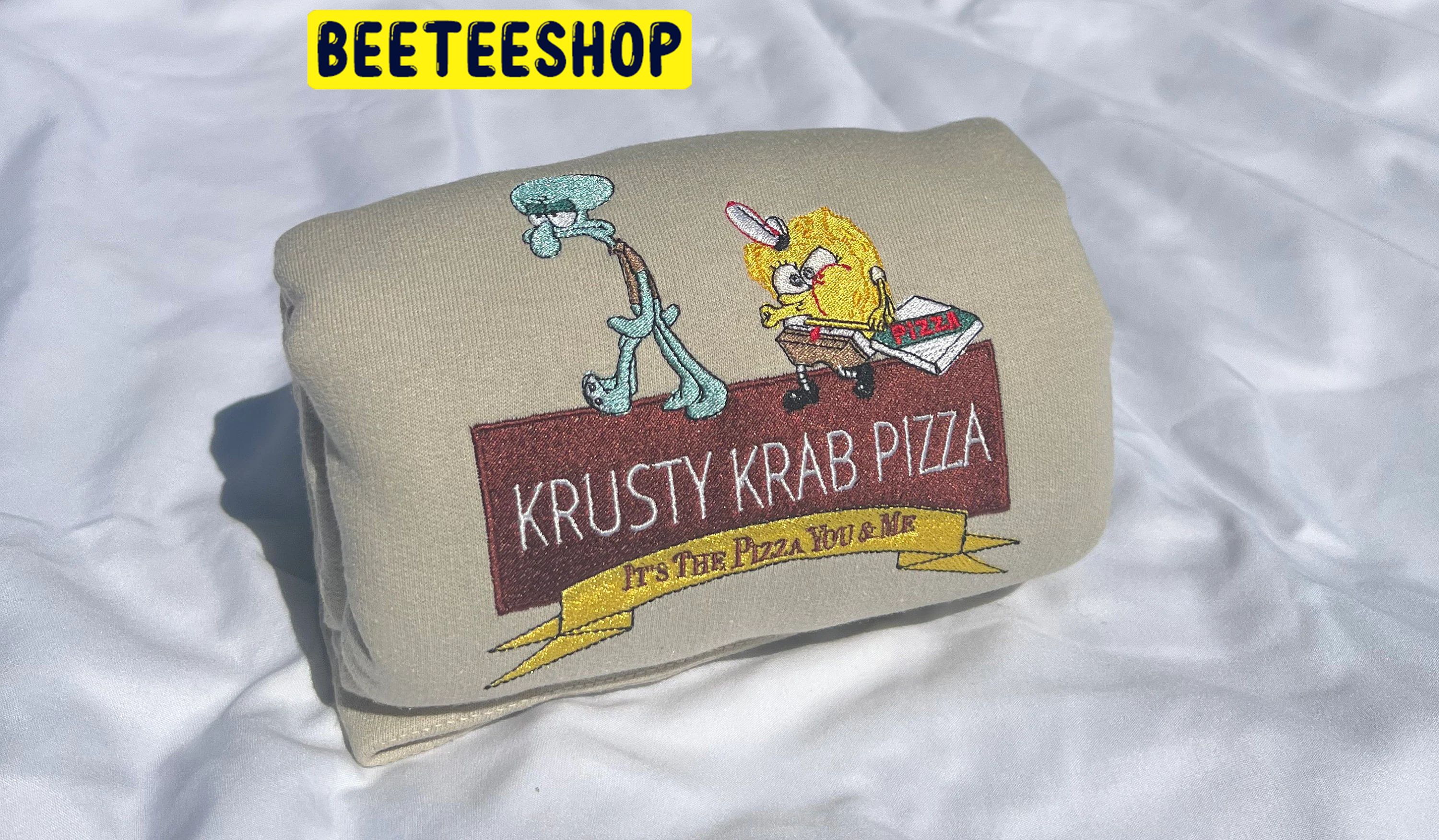 Sponge X Squidward Krusty Krab Pizza Humorous Vintage Trending Unisex Shirt