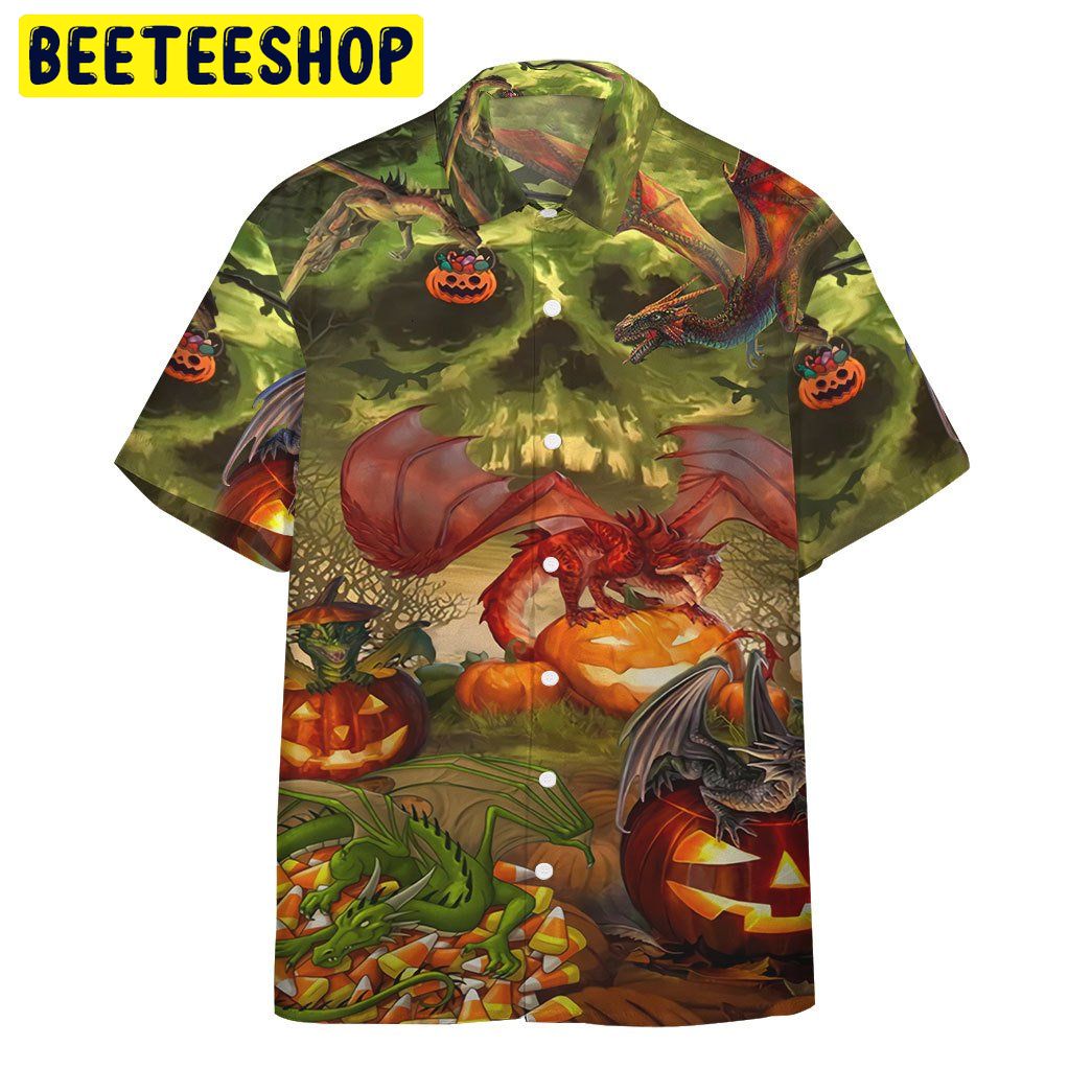 Spooky Dragon Halloween Custom Trending Hawaiian Shirt