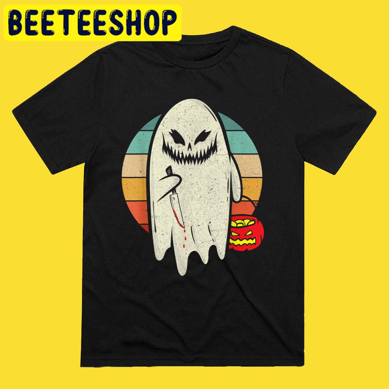 Spooky Ghost Retro Costume Spooky Ghost Halloween Trending Unisex T-Shirt