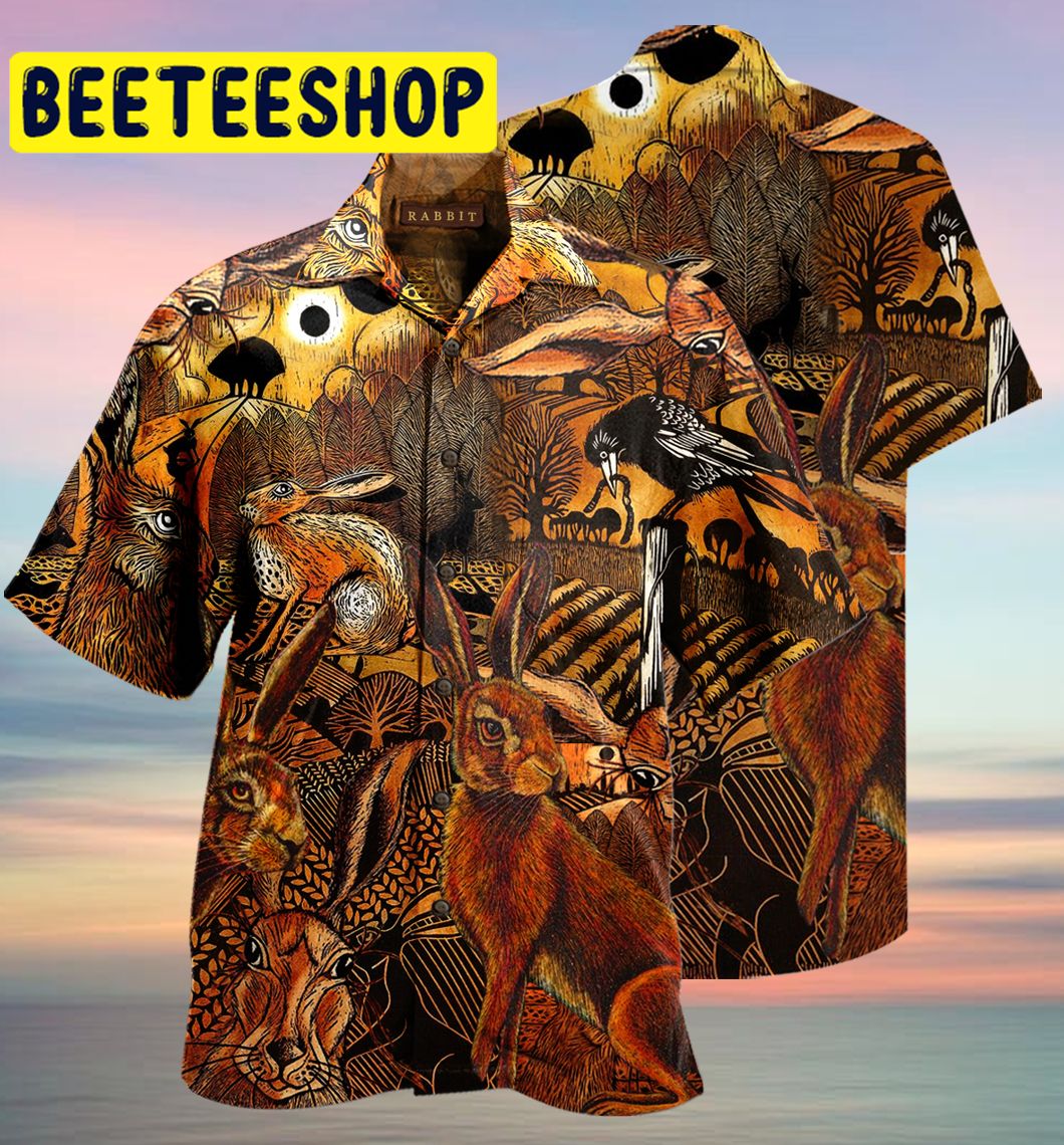 Spooky Hares On The Fields Hawaiian Shirt