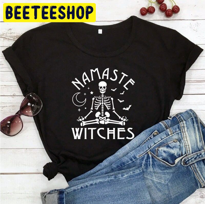 Spooky Namaste Witches Halloween Trending Unisex Shirt