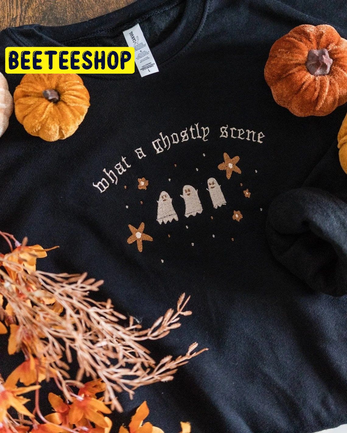 Spooky Season What A Ghostly Scene Trending Unisex Shirt